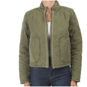 Blank NYC Burnt Quilted Full Zip Jacket